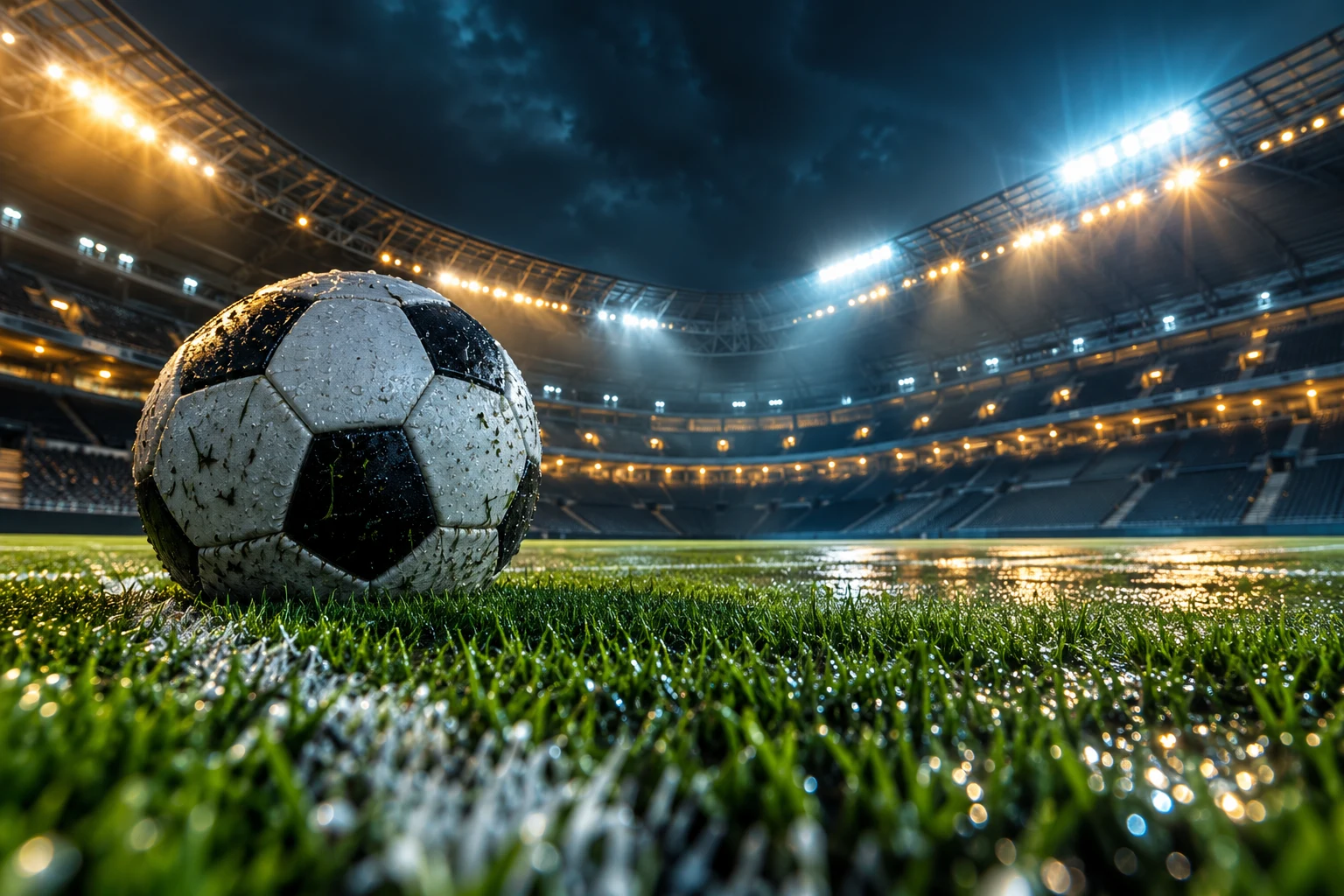 Ilustracja piłki na stadionie